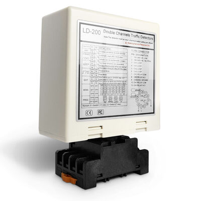LD-100 Single Channel Vehicle Loop Detector with 16 Sensitivity Levels, 20-2000uH Range and Automatic Reset for Parking Barrier Gates
